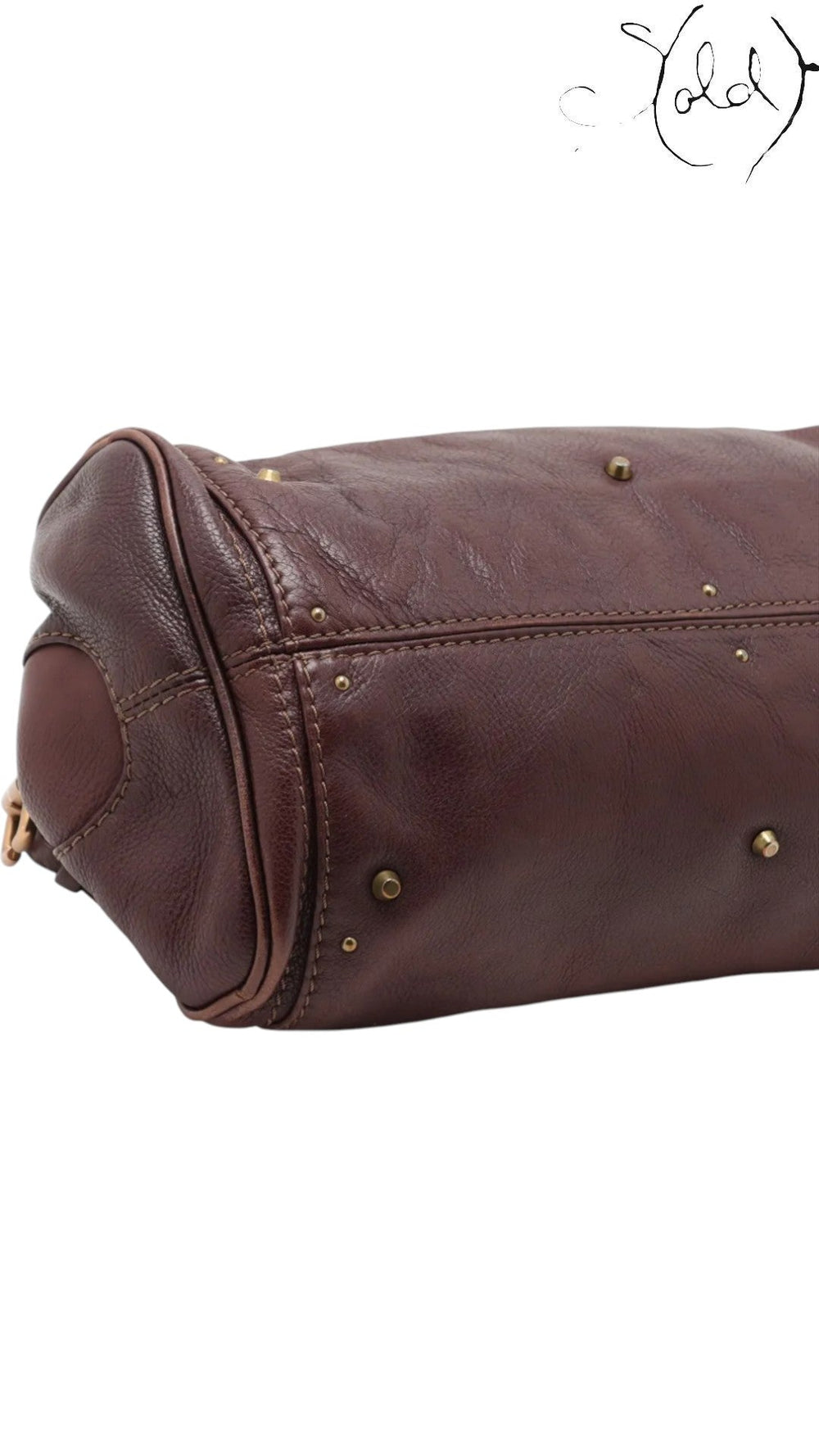 Chloé Paddington Brown Leather IT Bag Signature Padlock 2000s Icon, Base view | Sold Attire