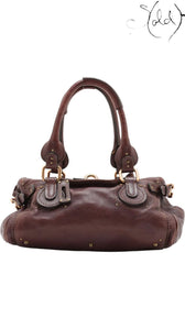 Chloé Paddington Brown Leather IT Bag Signature Padlock 2000s Icon, Back view | Sold Attire
