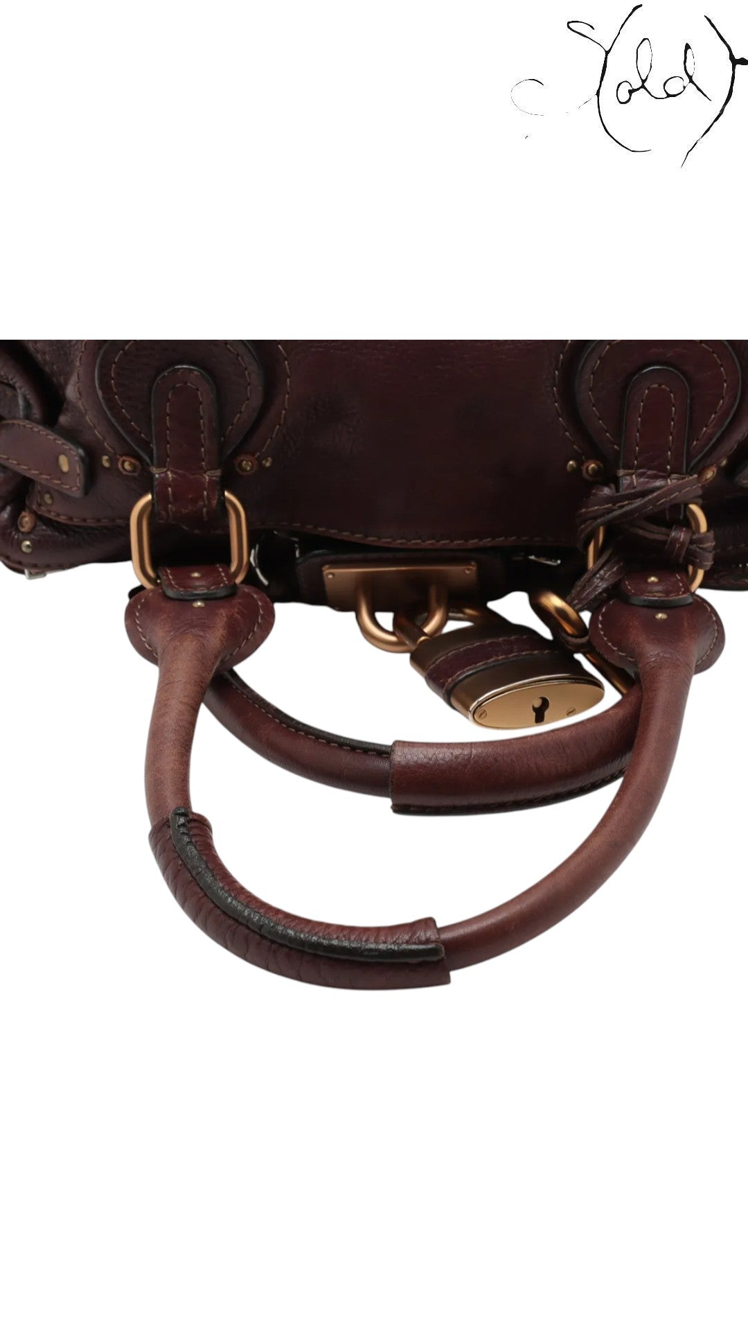 Chloé Paddington Brown Leather IT Bag Signature Padlock 2000s Icon, Side view | Sold Attire