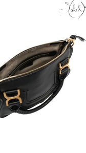 Chloé Marcie Leather Tote Bag Black Calf | Sold Attire, Authenticated Pre - Owned | Sold Attire