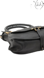 Chloé Marcie Leather Tote Bag Black Calf | Sold Attire, Authenticated Pre - Owned | Sold Attire