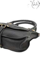 Chloé Marcie Leather Tote Bag Black Calf | Sold Attire, Authenticated Pre - Owned | Sold Attire