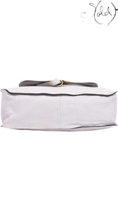 Chloé Marcie Large Satchel – White Calf Leather, Hardware detail | Sold Attire