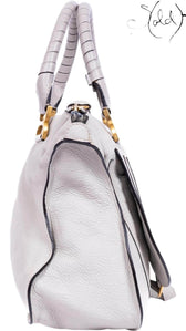 Chloé Marcie Large Satchel – White Calf Leather, Detail view | Sold Attire
