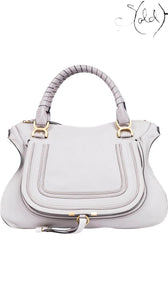 Chloé Marcie Large Satchel – White Calf Leather, Authenticated Pre-Owned | Sold Attire