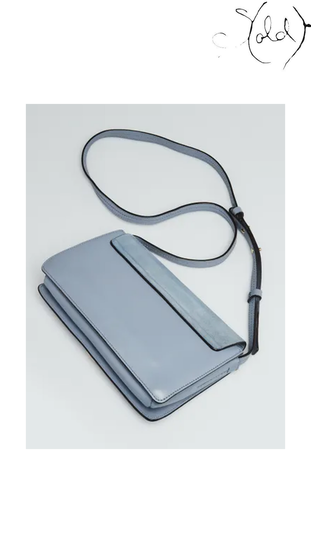Chloé Small Faye Blue Leather and Suede Bag 2