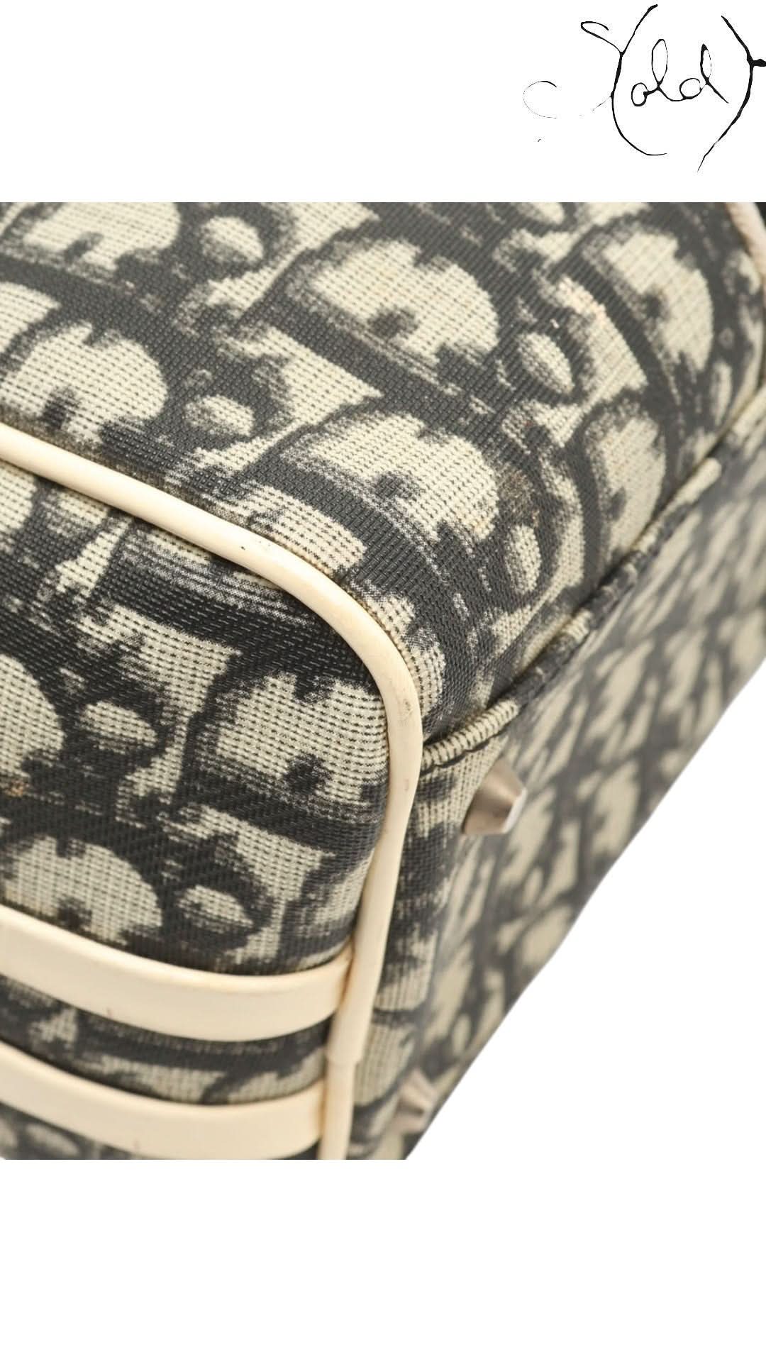 Christian Dior Bags Christian Dior Trotter No. 2 Boston Bag Blue Monogram 2004 Galliano Era Pristine | Sold Attire