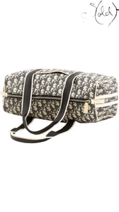 Christian Dior Trotter No. 2 Boston Bag Blue Monogram 2004 Galliano Era Pristine, Hardware detail | Sold Attire