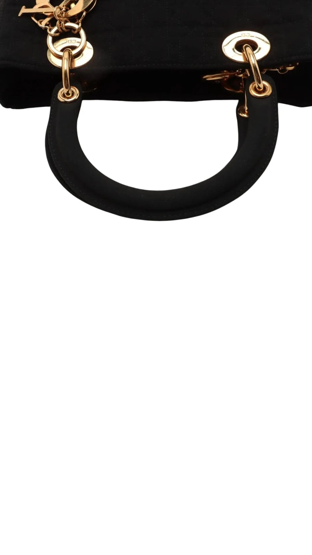 Christian Dior Lady Dior Nylon Top Handle Bag | Sold Attire - Sold Attire