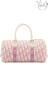 Christian Dior Pink Trotter Girly Boston Bag – Ultra Rare Galliano, Back view | Sold Attire