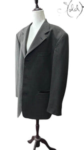 Ciro Citterio Pinstripe Wool Blazer – Italian Classic, Hardware detail | Sold Attire