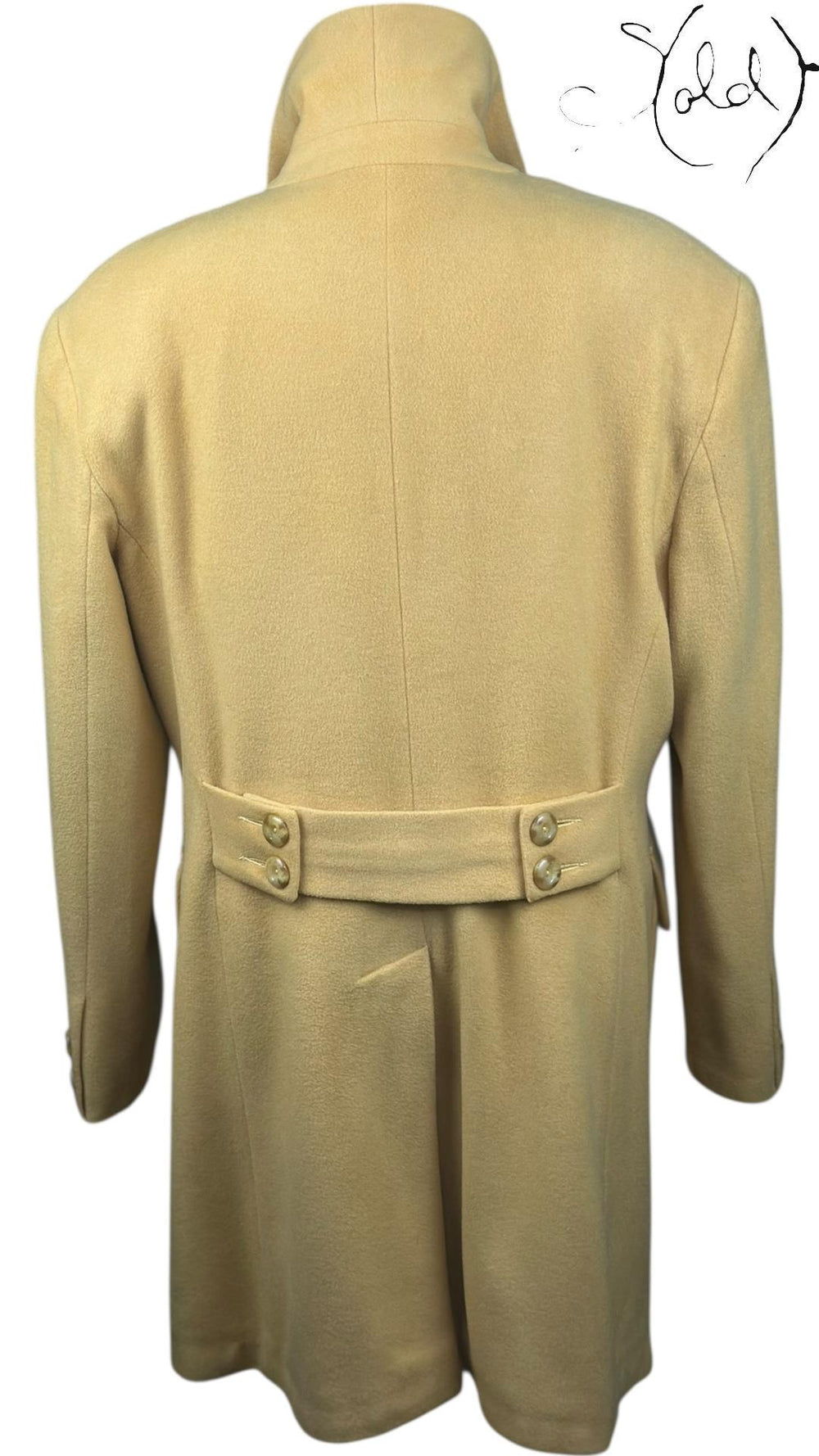 Claudia Collection 1978 Italian Lana Wool Coat, Detail view | Sold Attire
