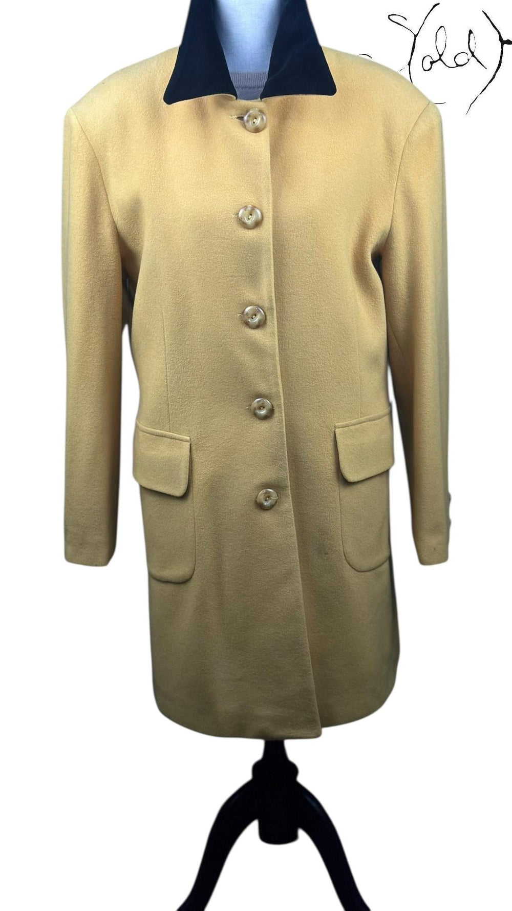 Claudia Collection 1978 Italian Lana Wool Coat, Interior view | Sold Attire