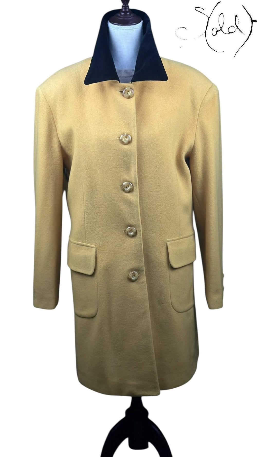 Claudia Collection 1978 Italian Lana Wool Coat, Back view | Sold Attire