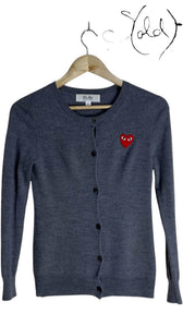 Comme des Garçons Wool Cardigan – Playful Luxury, Authenticated Pre-Owned | Sold Attire