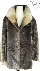 Vintage Danish Mink Fur Coat 1990s Brown Size 42 Mint Condition, Hardware detail | Sold Attire