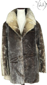 Vintage Danish Mink Fur Coat 1990s Brown Size 42 Mint Condition, Back view | Sold Attire