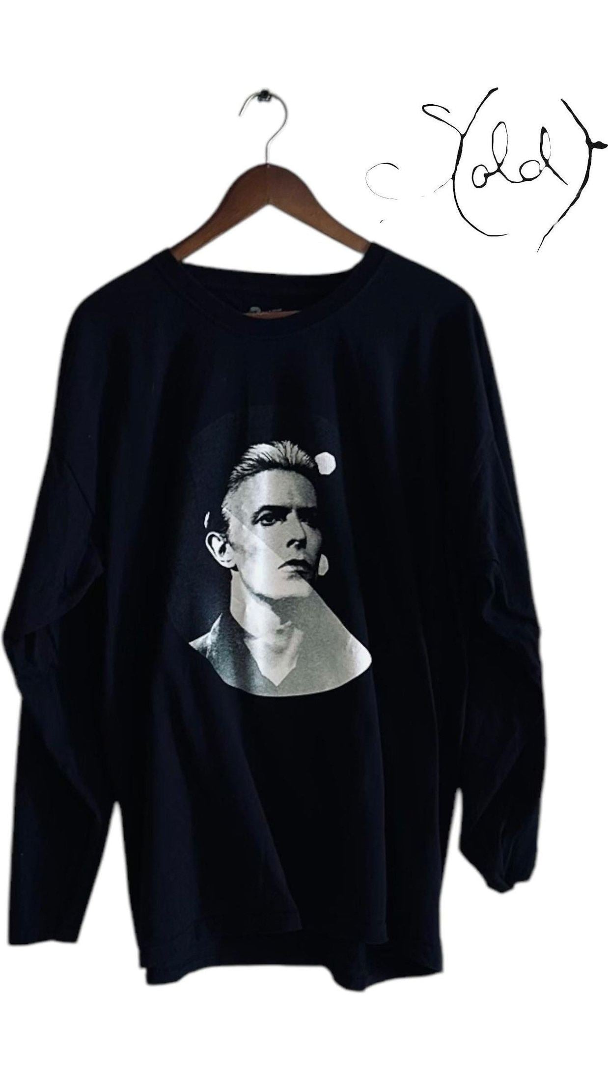 David Bowie Cotton Long Sleeve – Vintage XL Style Rare Gems