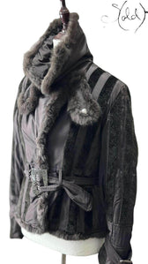 D&G Real Fur-Trimmed Belted Jacket – Statement Winter, Interior view | Sold Attire