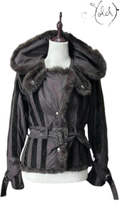 D&G Real Fur-Trimmed Belted Jacket – Statement Winter, Authenticated Pre-Owned | Sold Attire
