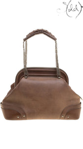 Dior Jeanne Frame Satchel silver-tone chain handles