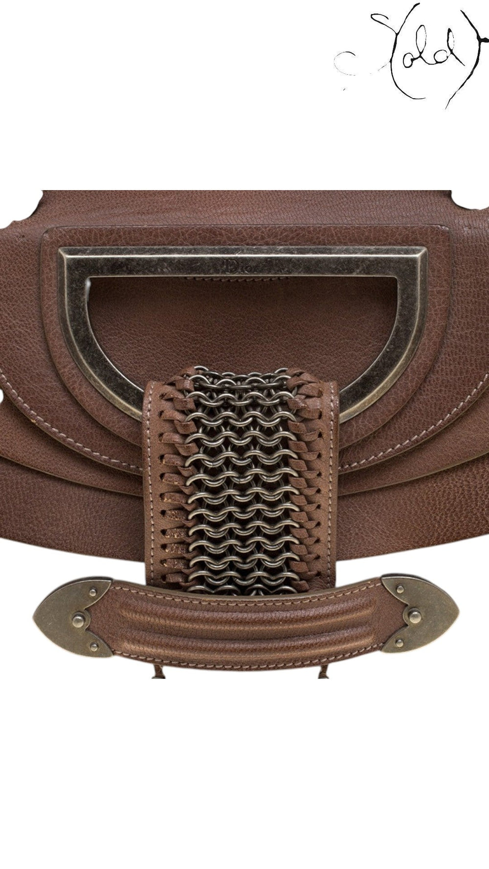 Dior Jeanne Frame Satchel tuck-in flap frame detail