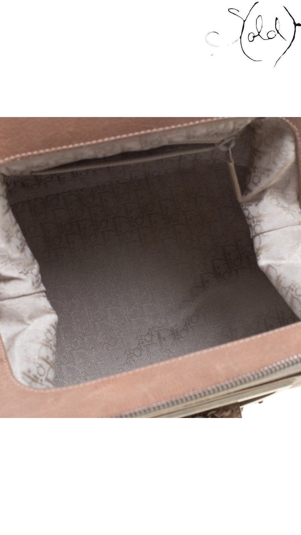 Dior Jeanne Frame Satchel nylon interior