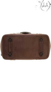 Dior Jeanne Frame Satchel brown leather back view