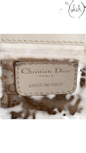 Dior Saint Germaine Cream Leather Flap Bag base detail