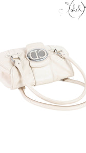Dior Saint Germaine Cream Leather Flap Bag interior detail