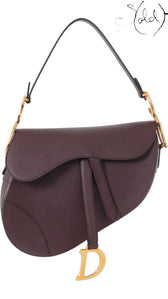 Christian Dior Saddle Bag Amarante Leather 2018, Interior view | Sold Attire