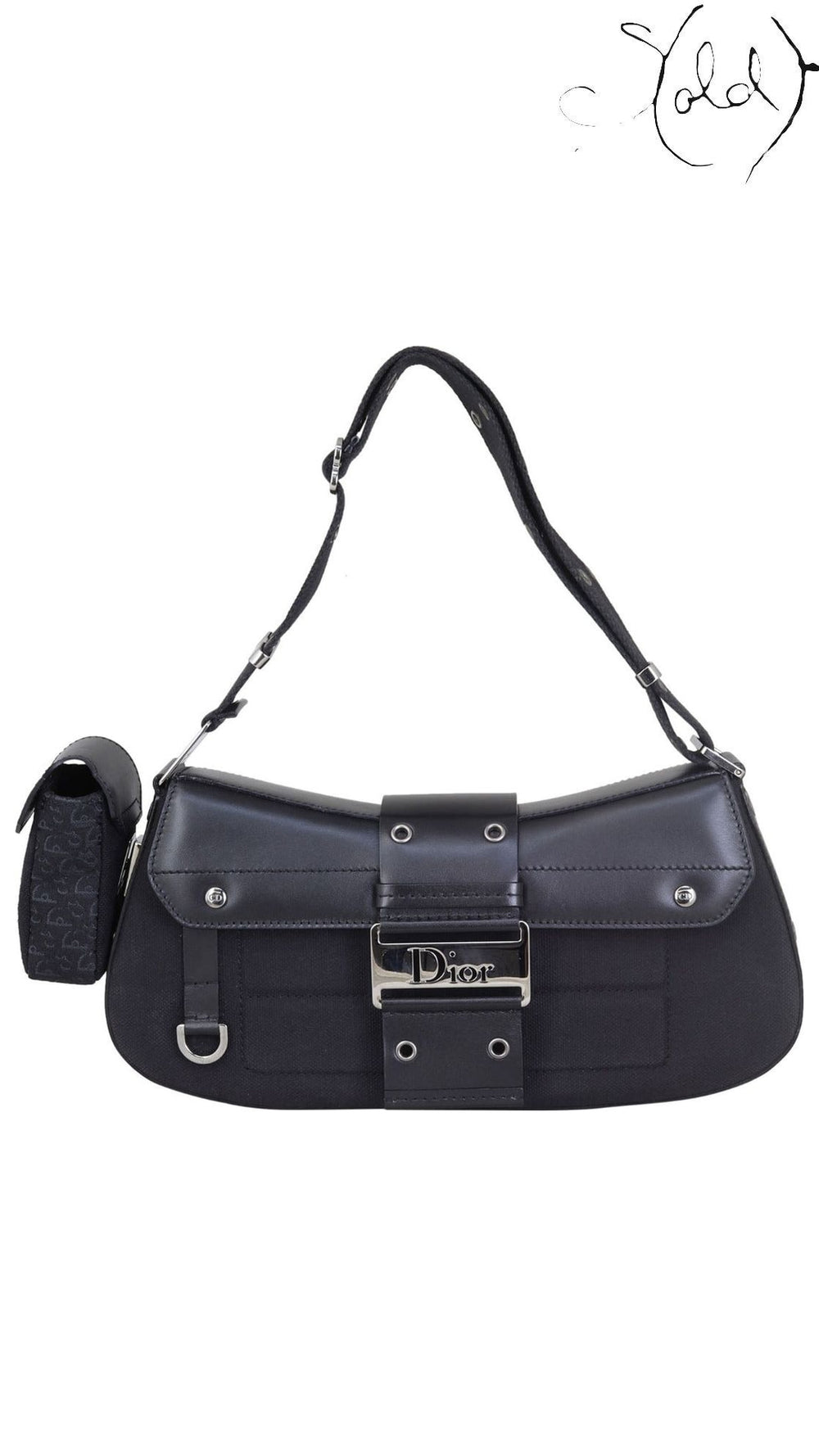 Dior Street Chic Columbus black canvas pouch bag 2002 - view 6