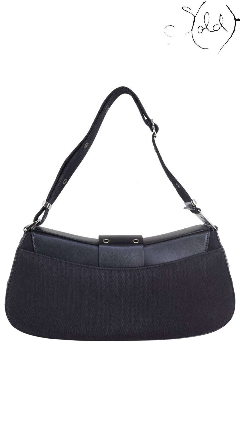 Dior Street Chic Columbus black canvas pouch bag 2002 - view 7