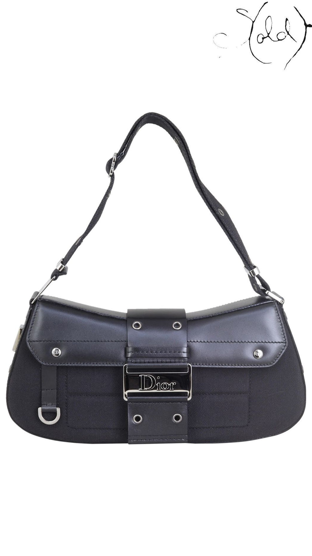 Dior Street Chic Columbus black canvas pouch bag 2002 - view 8