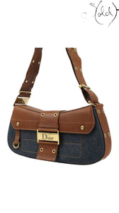 Dior Columbus Avenue Denim Bag 2000s Street Chic Rare, Interior view | Sold Attire