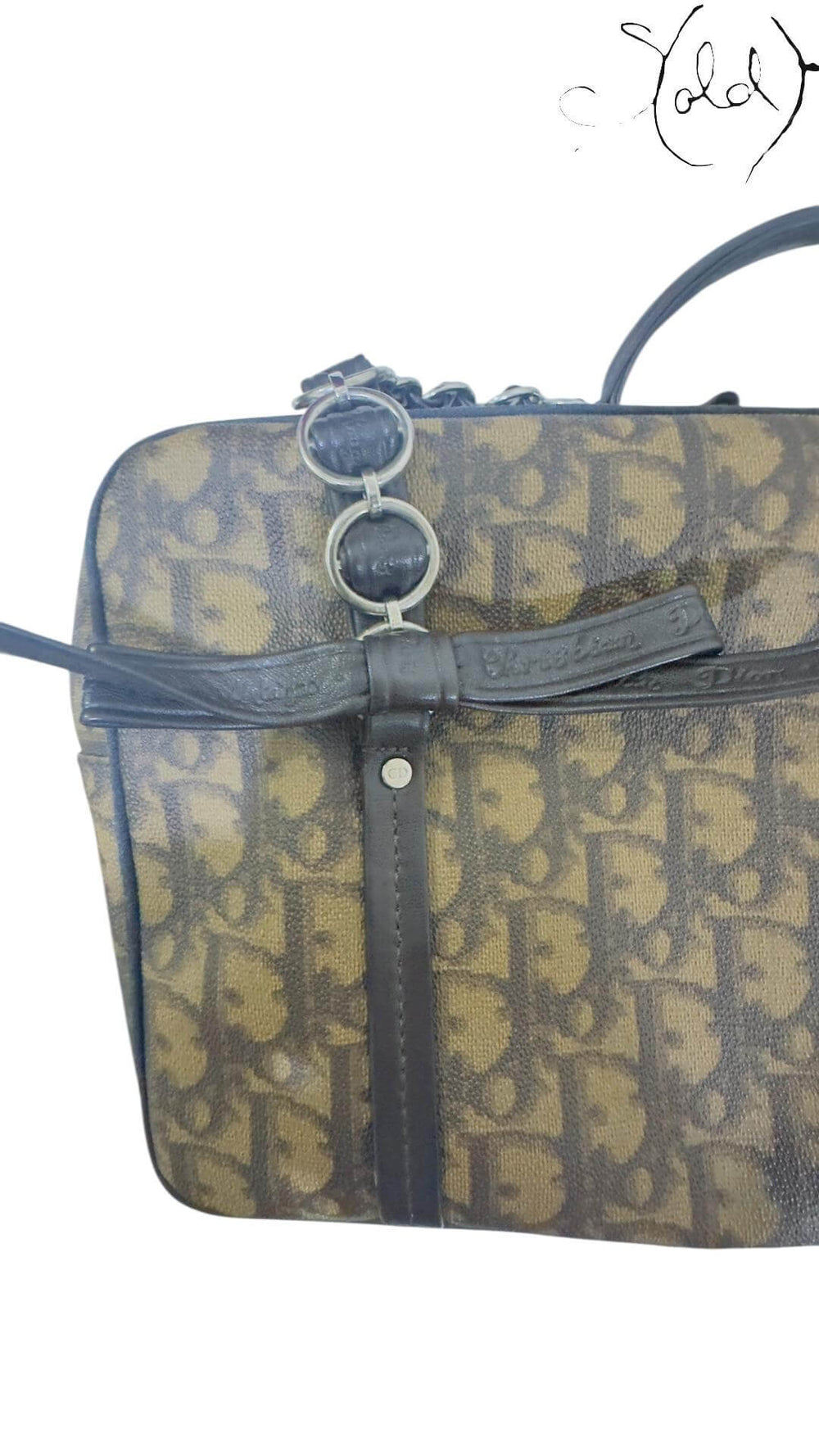 Dior Trotter ROMANTIQUE Bow Tote – Galliano Y2K, Close-up | Sold Attire