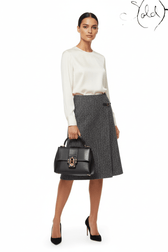 Dolce & Gabbana Black Lizard-Embossed Top Handle Bag Gold Hardware, Side view | Sold Attire