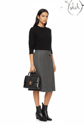 Dolce & Gabbana Black Lizard-Embossed Top Handle Bag Gold Hardware, Close-up | Sold Attire