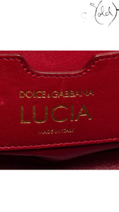 Dolce & Gabbana Black Lizard-Embossed Top Handle Bag Gold Hardware, Detail view | Sold Attire