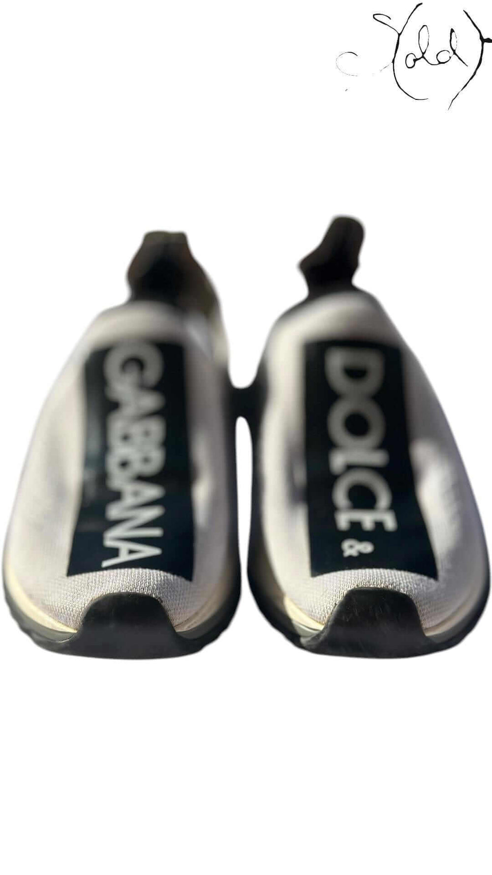 Dolce & Gabbana Sock Runners – Monochrome Flex, Interior view | Sold Attire