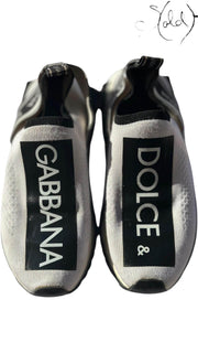 Dolce Gabbana Sock Runners Monochrome Knit Size 39