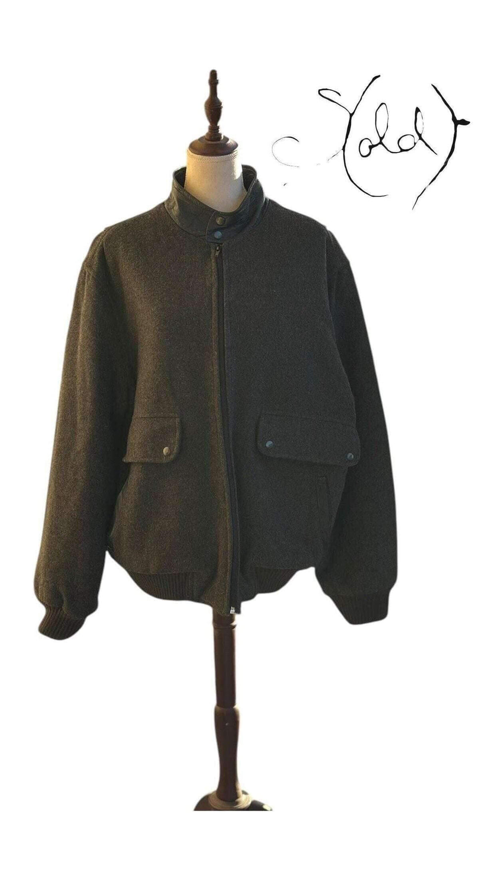El Corte Inglés Wool Bomber - Luxe Vintage Style, Interior view | Sold Attire
