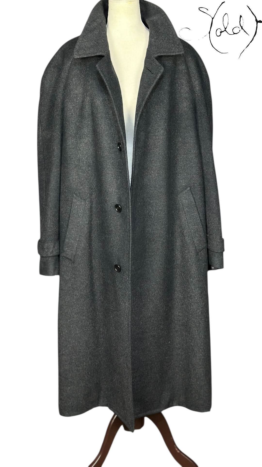 Zegna Coat variant_title Ermenegildo Zegna Camel Hair & Wool Overcoat Grey | Sold Attire