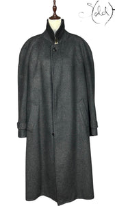 Ermenegildo Zegna Camel Hair & Wool Overcoat Grey, Interior view | Sold Attire