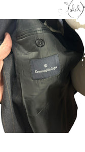 Ermenegildo Zegna Pinstripe Wool Blazer, Interior view | Sold Attire
