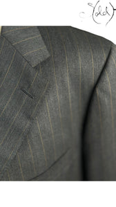 Ermenegildo Zegna Pinstripe Wool Blazer, Back view | Sold Attire
