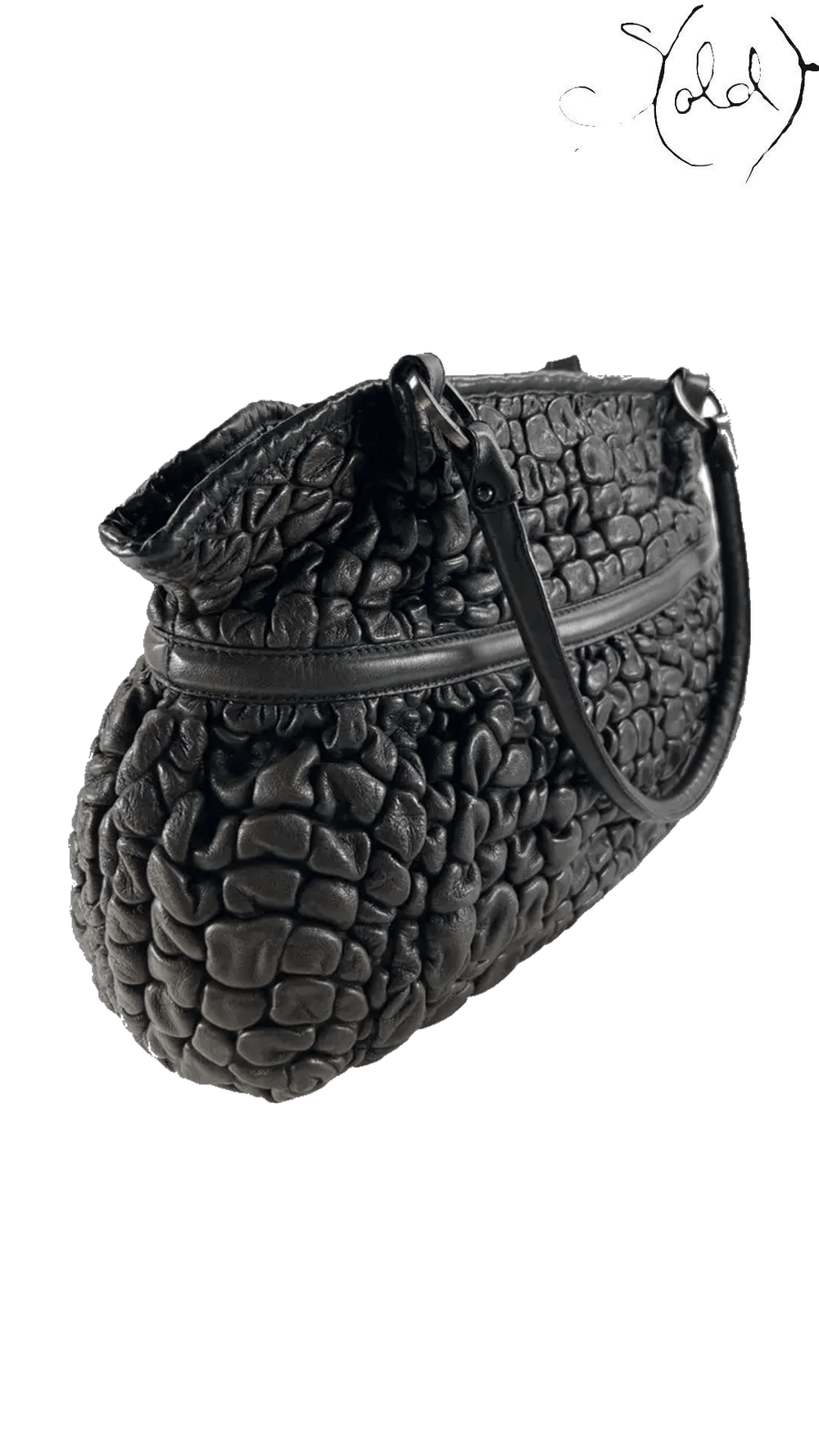 Fendi Chef Puckered Bubble dark brown leather tote - view 2
