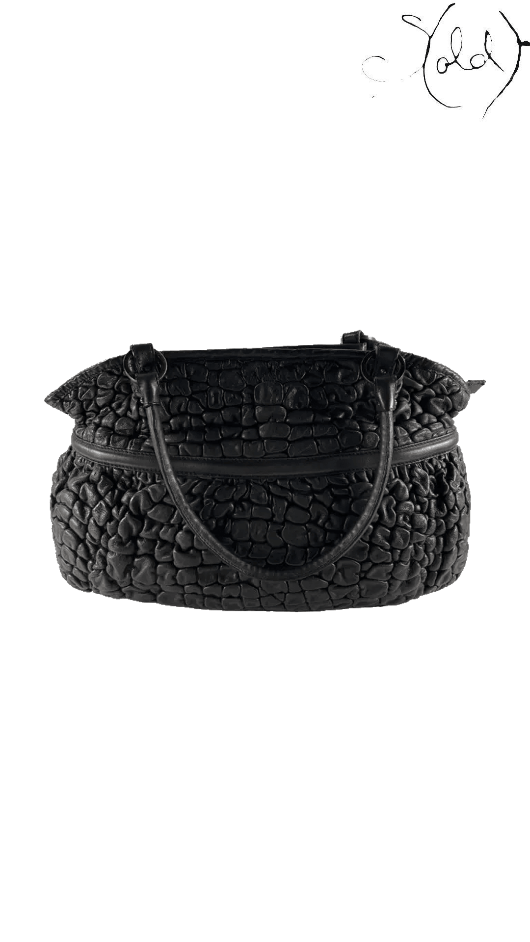 Fendi Chef Puckered Bubble dark brown leather tote - view 1