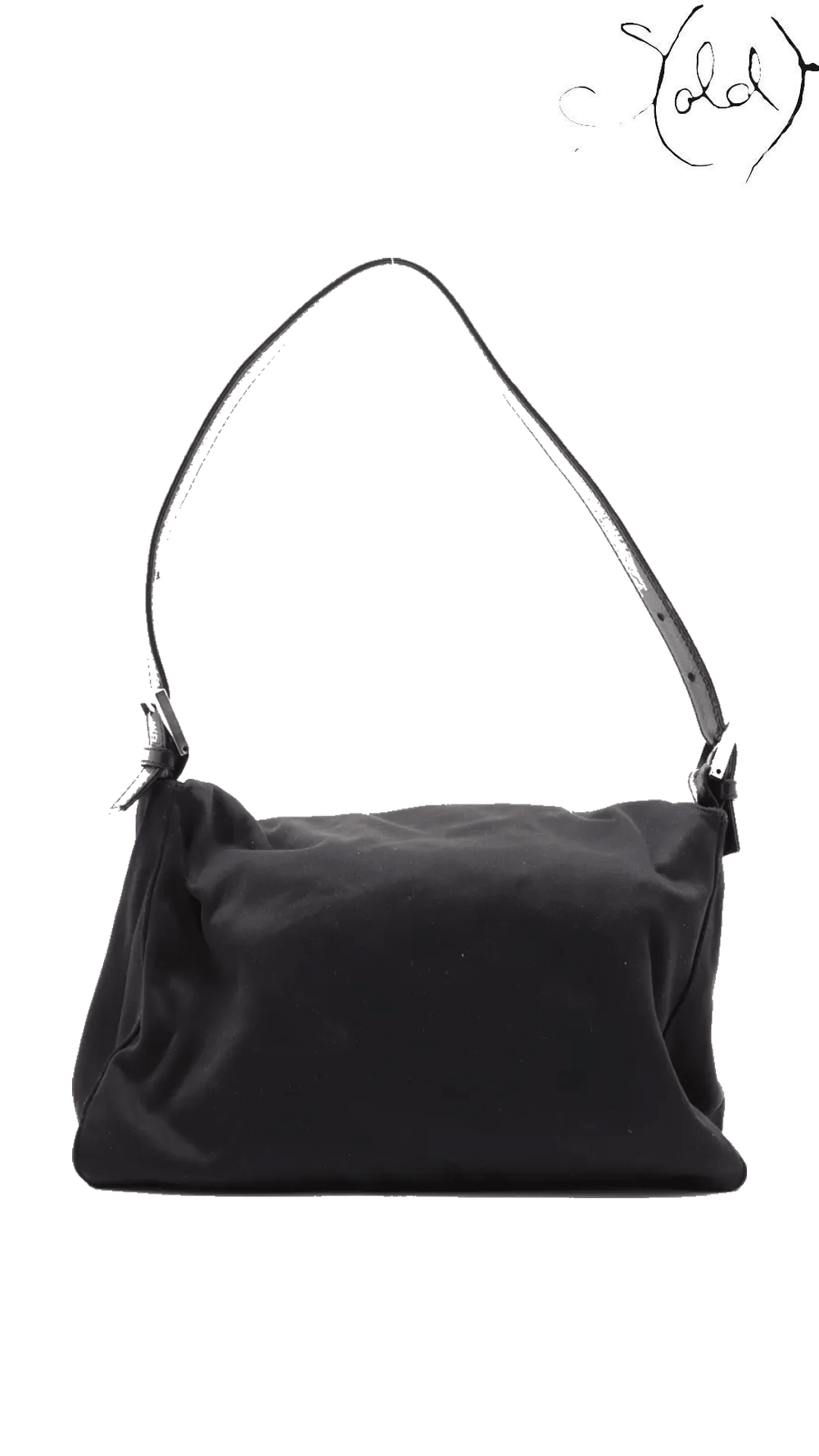 Fendi Mamma Baguette black jersey shoulder bag 26325 - view 2