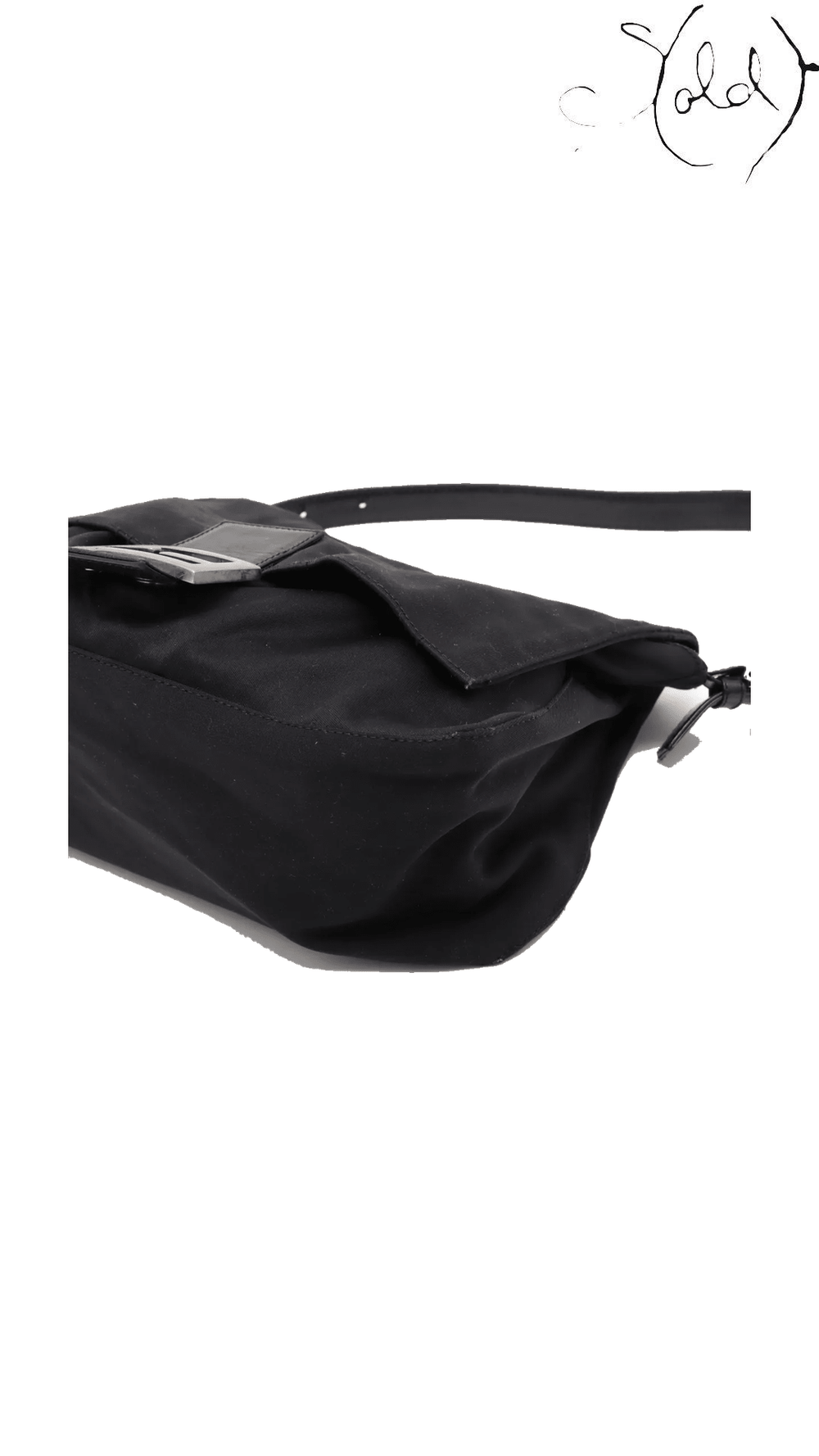 Fendi Mamma Baguette black jersey shoulder bag 26325 - view 3